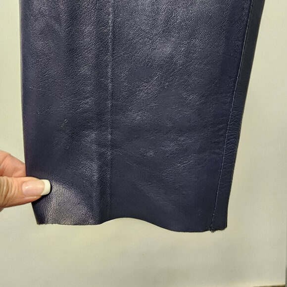 Vintage Di Capra Blue Leather Trouser Pants Size M/L - Picture 6 of 11